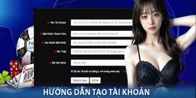 Đăng ký tài khoản cực nhanh tại nhà cái i9BET